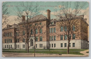 Urbana IL Engineering Building, University of Illinois Postcard Postmarked 1906 - Picture 1 of 5