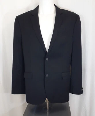 Express Sport Coat Mens 44R Wool Black Single Breasted Jacket Blazer New - Image 1 of 4