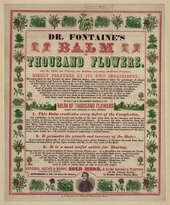 Bálsamo de mil flores del Dr. Fontain, 13 de noviembre, c 1846, Dickinson, medicina - Imagen 1 de 1
