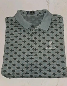 Vtg. Descente Golf Polo Shirt Egyptian Cotton Innisbroook Green Size Large - Picture 1 of 13