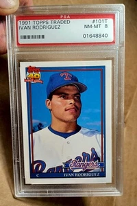 1991 Topps Traded #101T Ivan Rodriguez PSA NM-MINT 8 - Bild 1 von 7