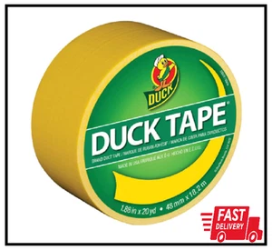 Duck Brand 1304966 Color Duct Tape, Yellow, 1.88 Inches x 20 Yards, 1 Roll - Picture 1 of 2