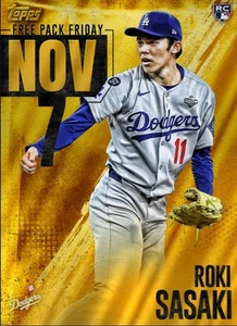 [DIGITAL] Topps Bunt - Roki Sasaki - Free Pack Friday 25 S4 Nov 7 Gold - Picture 1 of 1