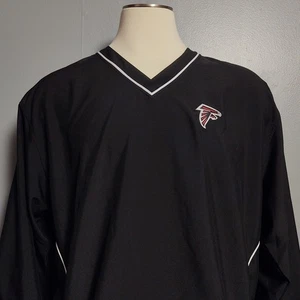 Cutter & Buck WindTec Pullover Jacket Atlanta Falcons Logo Black Men's L Tall - Picture 1 of 17