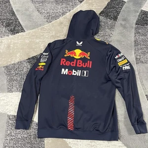 Castore Red Bull Racing Hoodie Mens XL Blue F1 Racing Pullover Stretch Logos - Picture 1 of 15