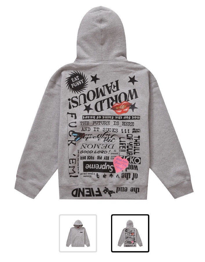 Supreme Gray Fleece Hoodies & Sweatshirts for Men for Sale Supreme Gray Fleece Hoodies & Sweatshirts for Men for Sale