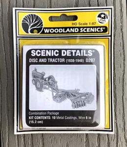 WOODLAND SCENICS 1/87 HO SCALE SCENIC DETAILS DISC & TRACTOR METAL KIT D 207 F/S - Picture 1 of 9