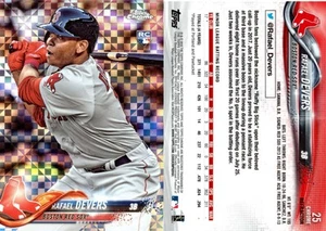 2018 Topps Chrome Rafael Devers RC X Fractor Rookie #25 Red Sox Giants - Picture 1 of 3