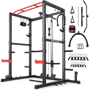 Power Rack, Multi-Functional Power Cage with LAT Pulldown Pulley System, Squat R - Picture 1 of 12