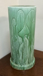 Vtg 1950's Charles Houston Pottery Lamp Base MCM 11" Tall Green Glaze *Parts* - Picture 1 of 9