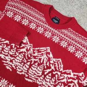 Abercrombie & Fitch Sweater Mens Medium Holiday Christmas Oversized Grandpa Dad - Picture 1 of 12