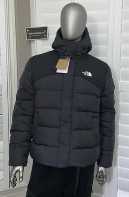 The North Face Men Baltic Hoodie Insulated 600-Down Puffer Jacket Grey Black NWT - Image 1 of 4