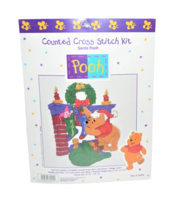 Disney Winnie The Pooh Kit Punto de Cruz Contado Santa Pooh Foto 1 de 3