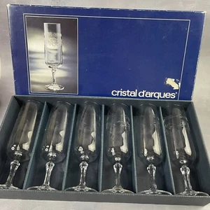 CRISTAL D'ARQUES coffret 6 verres flutes à champagne MATIGNON ~16cl - Imagen 1 de 6