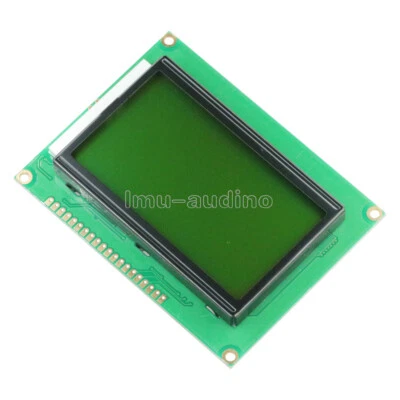 5V 12864 LCD Display Module 128x64 Dots Graphic Matrix Yellow Green Backlight - Bild 1 von 4