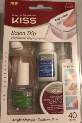 Sistema de inmersión profesional KISS Salon Dip #72050 KSD01 40 puntas resistencia acrílica Foto 1 de 4