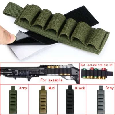 6 Rounds Tactical Shotgun 12 Gauge Shell Holder Card Strip Belt Magazine Pouch - Image 1 of 4