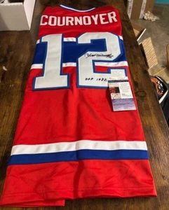 YVAN COURNOYER SIGNED AUTOGRAPHED JERSEY JSA CERTIFIED HOF 1982 CANADIENS - Picture 1 of 7