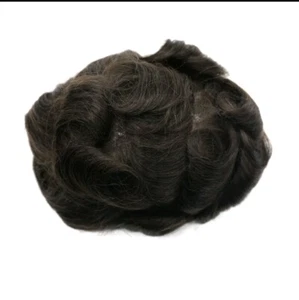 Full Poly Skin Mens Toupee Injected PU Human Hair System - 6x9 Lot 2 - Picture 1 of 3