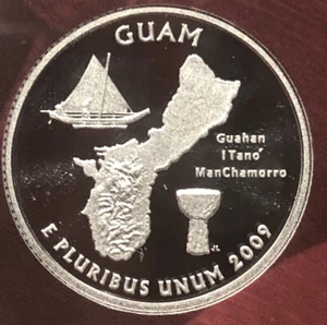 2009 S Proof State TERRITORY Quarter ~ GUAM 90% Silver - DCAM #A - Picture 1 of 2