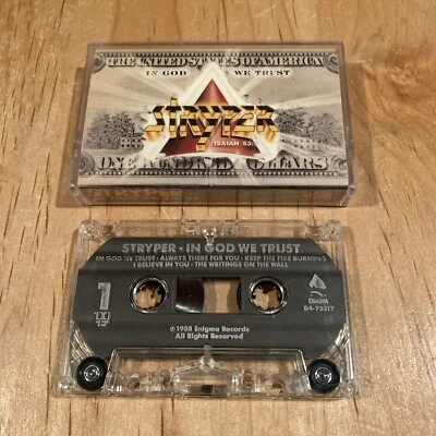 Stryper - In God We Trust CASSETTE TAPE 1st US issue barren cross bloodgood - Image 1 of 3
