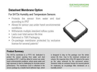Sensiron SHT31  SHT-31 SHT-31-DIS-F  IP67 breathable environment protective film - Image 1 of 3