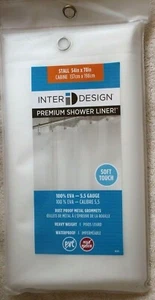 InterDesign Premium Soft Touch Heavyweight PVC-Free Shower Liner 54"x78" - Picture 1 of 5