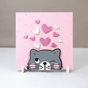 Rosa Talent Kitten - 3D Painting on Primed Fiberboard Set. Create Your DIY De... - Picture 1 of 3