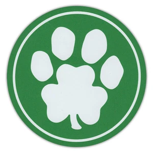 Imanes de coche Luck of the Irish - Green Dog Paw trébol estampado - Día de San Patricio - Imagen 1 de 1