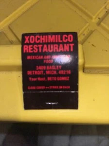 VINTAGE XOCHIMILCO Restaurant Detroit Michigan OLD MATCHBOOK - Picture 1 of 4