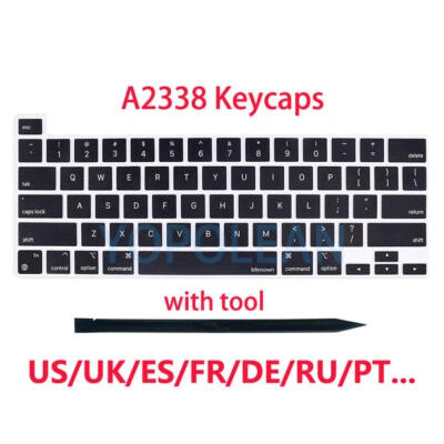 Teclas para portátil para Macbook Pro 13" Retina M1 A2338 tapa de teclas EE. UU. REINO UNIDO ES FR 2020 Foto 1 de 4
