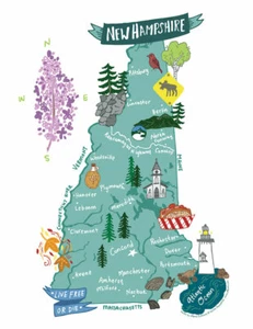 Hola: Toalla de té de cocina New Hampshire - Toalla de cocina 100 % algodón - Imagen 1 de 4