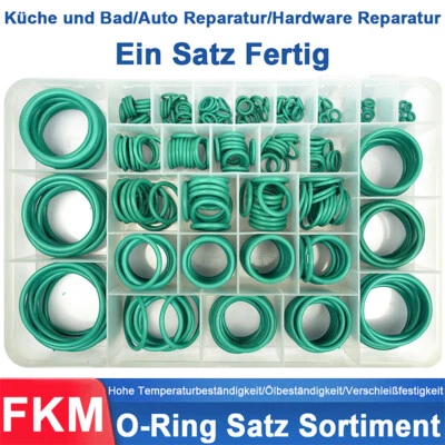 MARKENLOS FKM Fluorkleber Dichtringen Dichtungsringen O-Ring Set Satz Sortiment -20℃-250℃