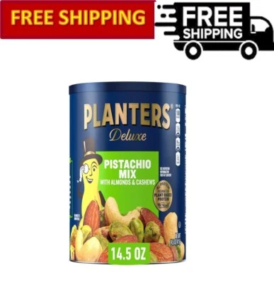 Mezcla de nueces de pistacho Planters Deluxe con pistachos, almendras y anacardos, 14,5 oz Foto 1 de 4