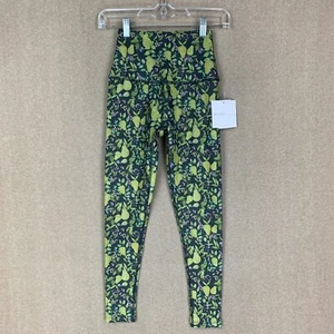 ¡NUEVO! Beyond Yoga Leggings XS Mujer Cintura Alta Midi Floral Verde sobre Gris - Imagen 1 de 9