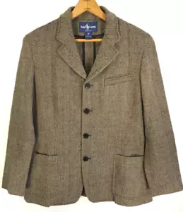 Vintage Ralph Lauren Blazer Jacket Women's 12 Multicolored Herringbone Silk USA - Picture 1 of 11