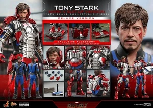 Hot Toys MMS 600 Iron Man 2 Tony Stark Mark V Suit Up Version Deluxe 1/6 - Picture 1 of 21