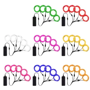 Flexible Neon LED Light Glow EL Wire String Strip Rope Tube Christmas 5 by 1M - Picture 1 of 30