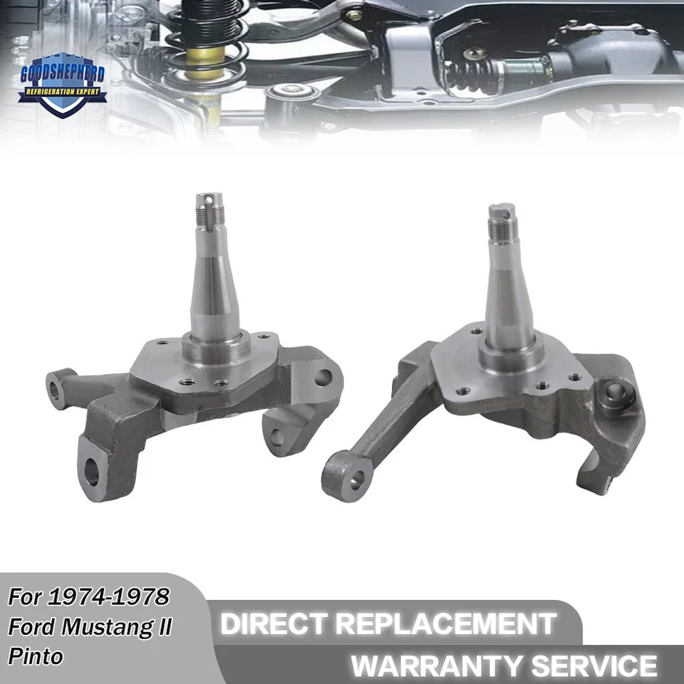 2 husillos de caída de acero forjado de 2" para Ford Mustang Ii Pinto 1974/1975-1978 Foto 1 de 4