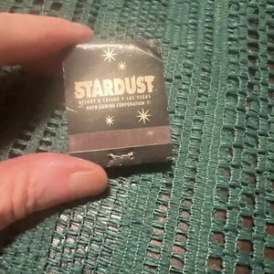 Stardust Casino Las Vegas Black Full Unstruck 20 Strike Matchbook - Picture 1 of 5