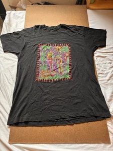 Vintage 80s-90s* Single Stitch Graphic Parrot Tropical Art T Shirt Size 2XLT* - Picture 1 of 9
