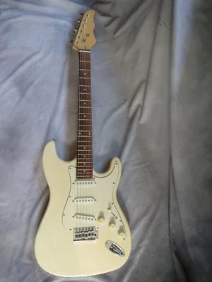 Unbranded Stratocaster Clone Electric Guitar Ivory Color - Image 1 of 4