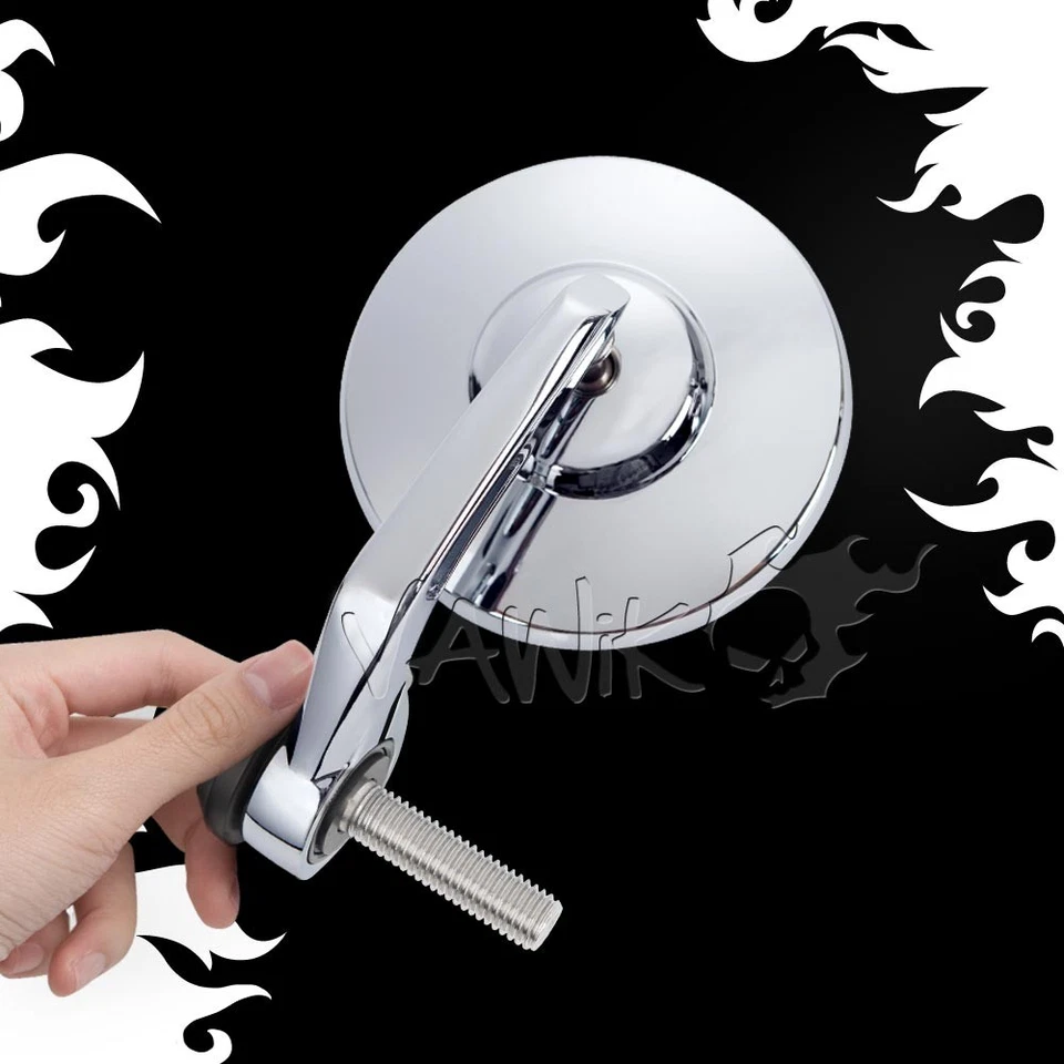 Espejo de extremo de barra VAWiK BOB redondo se adapta a M12 atornillable BMW R NineT Racer Pure Racer Foto 1 de 4