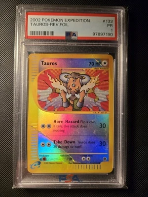 Tauros Reverse Holo Expedition Base Set 133/165 PSA 1, Population 1!!! - Image 1 of 2