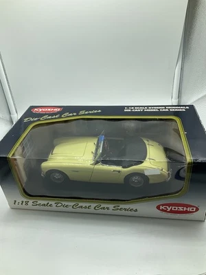 Kyosho 1:18 scale Austin Healy 100 Diecast Yellow In Box - Image 1 of 4