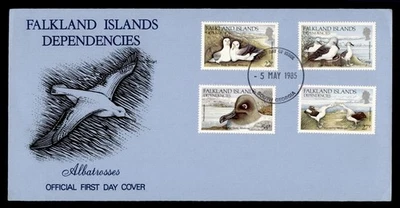 DR WHO 1985 FALKLAND ISLANDS SOUTH GEORGIA FDC ALBATROS BIRD CACHET COMB M61462 - Image 1 of 2