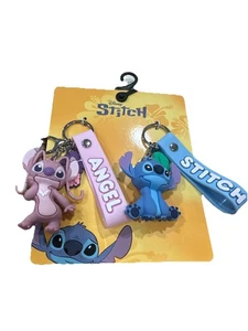 Disney's Stitch Keychain, Angel Keychains, Wristlet, Purse Charm New - Picture 1 of 3
