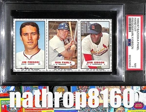 1966 Topps Bazooka Panel Jim Fregosi Fairly Bob Gibson Hand Cut PSA 7 NM 8305 - Picture 1 of 4