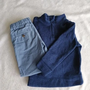 Polo Ralph Lauren Pants Jumping Beans Pullover 1/4 Zip Sweater Boys 4T  Blue - Picture 1 of 15