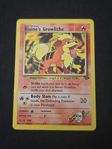 Blaine's Growlithe 62/132 Gym Challenge Regular WOTC Vintage 2000 Pokemon TCG LP - Bild 1 von 2